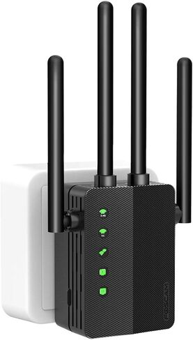 موسع نطاق WiFi 1200 ميجابت في الثانية مكرر معزز الإشارة، Foscam 2.4G و5 جيجا هرتز مضخم لاسلكي ثنائي النطاق مع مؤشر إشارة ذكي، إعداد زر واحد مع منفذ إيثرنت in Saudi Arabia