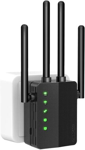 موسع نطاق WiFi 1200 ميجابت في الثانية مكرر معزز الإشارة، Foscam 2.4G و5 جيجا هرتز مضخم لاسلكي ثنائي النطاق مع مؤشر إشارة ذكي، إعداد زر واحد مع منفذ إيثرنت in Saudi Arabia