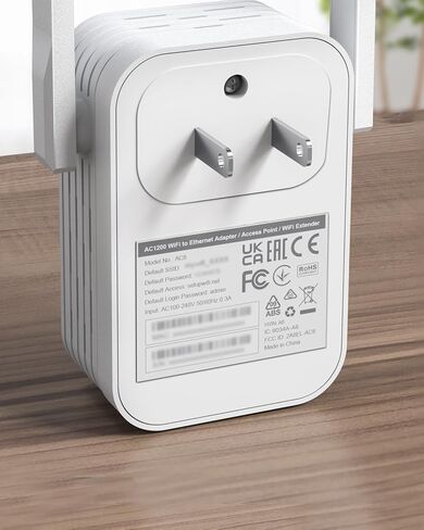 تغطية موسع WiFi ioGiant AC1200 حتى 1500 قدم مربع. و30 جهازًا، معزز إشارة موسع واي فاي للمنزل ثنائي النطاق 5 جيجا هرتز + 2.4 جيجا هرتز، معزز واي فاي ومضخم إشارة WPS، معزز إنترنت سهل الإعداد in Kuwait