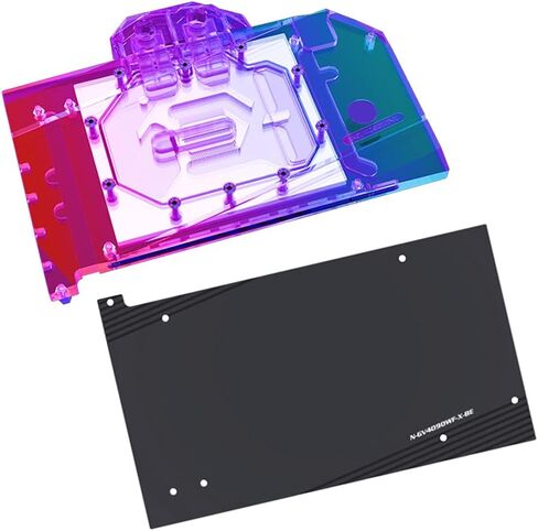 كتلة تبريد المياه GPU النحاسية GPU Waterblock بطاقة الرسومات كتلة تبريد المياه لجيجابايت GeForce RTX 4090 Windforce 24G (5V ARGB Aura Effect LED Lights GPU Block مع لوحة خلفية) in Kuwait