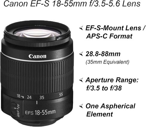 كاميرا Canon EOS Rebel T7 الرقمية ذات العدسة الأحادية العاكسة مع عدسة تكبير EF-S مقاس 18-55 مم + بطاقة ذاكرة SanDisk سعة 32 جيجابايت + حامل ثلاثي القوائم + حافظة + عدسات واسعة الزاوية + حزمة ملحقات ZeeTech (حزمة 20 قطعة) (متجددة) in Kuwait