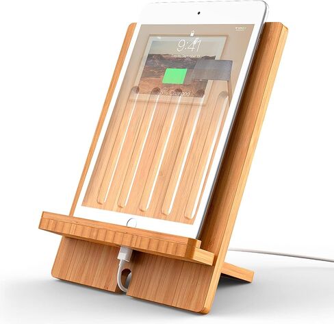 Pezin & Hulin Bamboo Tablet Stand Adjustable -Natural Bamboo in Saudi Arabia