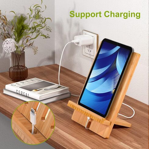 Pezin & Hulin Bamboo Tablet Stand Adjustable -Natural Bamboo in Saudi Arabia