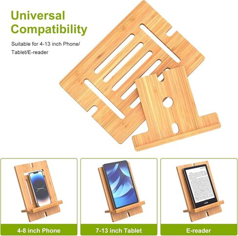 Pezin & Hulin Bamboo Tablet Stand Adjustable -Natural Bamboo in Saudi Arabia
