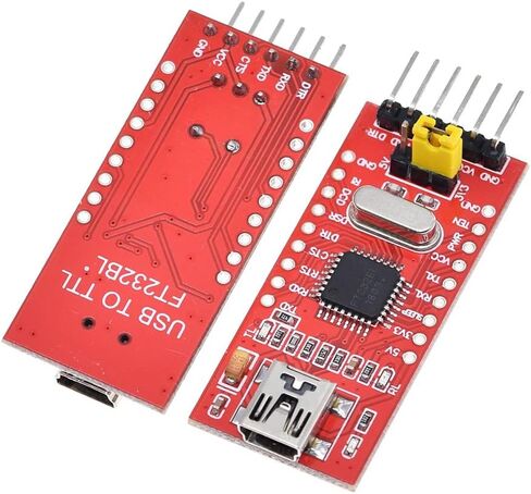 BAEASU 2-Pack FT232RL USB صغير إلى TTL وحدة التكيف 5 فولت 3.3 فولت 1.8 فولت لوحة القطع + 12 قطعة كابل f-f Dupont in Kuwait