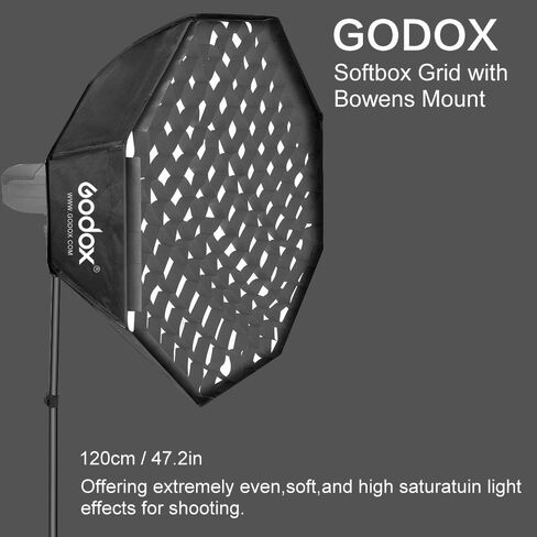 Godox 140cm Top Octagon Grid Softbox Bowens Mount for Photo Studio Video Flash LED Lighting in Kuwait