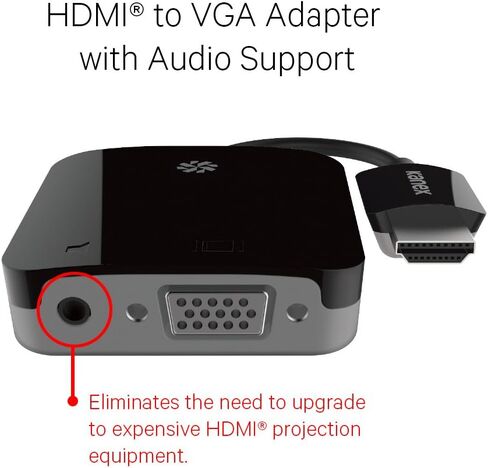 kanex محول HDMI إلى VGA مع دعم الصوت لجهاز Apple tv- HDCP compliant-power محول متضمن in Kuwait