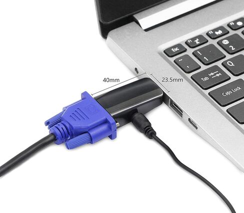 YACSEJAO HDMI to VGA Adapter，1080P HDMI Male to VGA Female Converter with Audio Compatible with Monitor, Laptop, Computer, PC, Desktop, Projector, HDTV, Chromebook, Ultrabooks and More in Kuwait