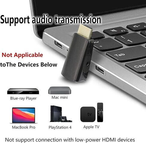 YACSEJAO HDMI to VGA Adapter，1080P HDMI Male to VGA Female Converter with Audio Compatible with Monitor, Laptop, Computer, PC, Desktop, Projector, HDTV, Chromebook, Ultrabooks and More in Kuwait