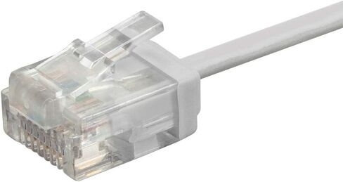 كابل تصحيح Monoprice Micro Slimrun Cat6 Ethernet - 50 قدم - أسود، مجدول، 550 ميجا هرتز، Utp، سلك نحاسي عاري نقي، 32AWG in Kuwait