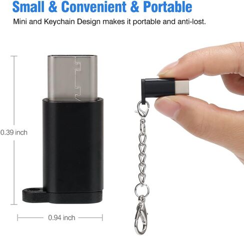 محول USB من النوع C 10 حزم من محول Micro USB أنثى إلى USB-C ذكر موصل كابل Android مع شاحن سلسلة مفاتيح يناسب Samsung Galaxy S10 S9 S8 Plus S9+ Note 10 10+ 9 8 LG V30 V20 G7 G6 G5 Pixel 3 Moto in Kuwait