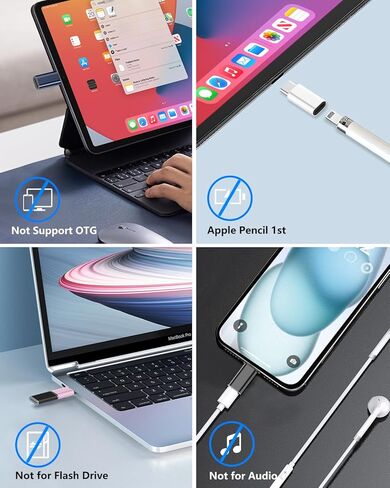 4 عبوات من yootech لمحول Lightning أنثى إلى USB C ذكر، يدعم الشحن السريع ونقل البيانات بقدرة 27 وات PD، محول USB C إلى Lightning لهاتف iPhone 15 Pro Max Plus، Samsung، لأجهزة iPad، وليس للصوت/OTG، فضي in Kuwait