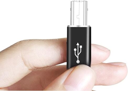 Herfair USB B to USB C Adapter (2 Pack) USB-C Female to Printer Male Converter USB Type C to Midi USB B Connector Support Data Sync Compatible with Printer Scanner Fax Machine Electronic Piano in Kuwait