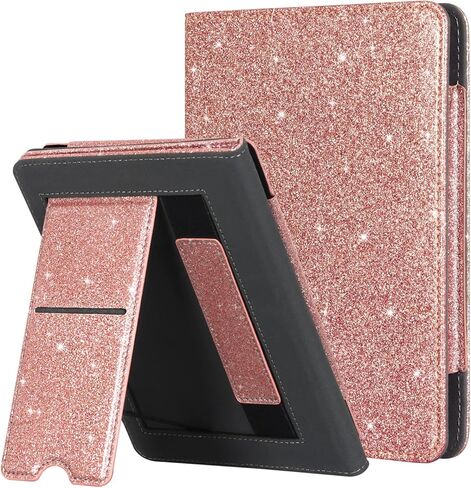 CoBak Kindle Paperwhite Case with Stand - Durable PU Leather Cover with Auto Sleep Wake, Card Slot, Hand Strap Feature - Fits Kindle Paperwhite 11th Generation 6.8" and Signature Edition 2021 Released in Saudi Arabia