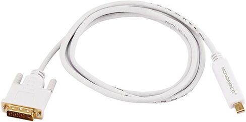 Monoprice 6ft 32AWG Mini DisplayPort to DVI Cable - White in Kuwait