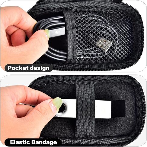 حافظة GWCASE متوافقة مع Ledger Nano X/S/S Plus لمحفظة أجهزة العملات المشفرة - BTC للبيتكوين والإيثريوم والريبل والعملات البديلة ورموز ERC. كابلات USB لتنظيم حمل التخزين - وردي in Saudi Arabia