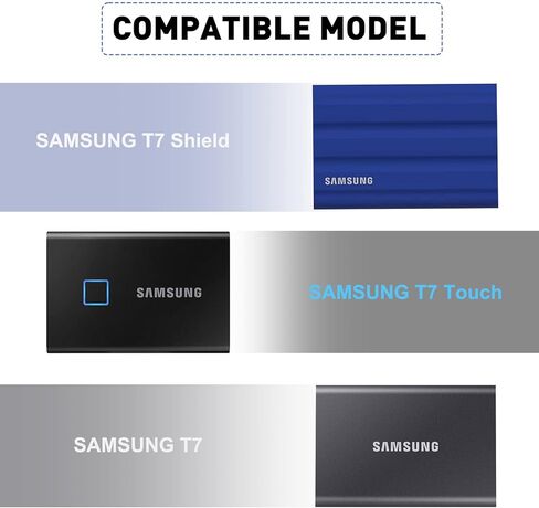 LTGEM Case for Samsung T7 Shield 1TB 2TB Portable SSD External Solid State Drive - Hard Protective Cover Storage Bag,Grey in Kuwait