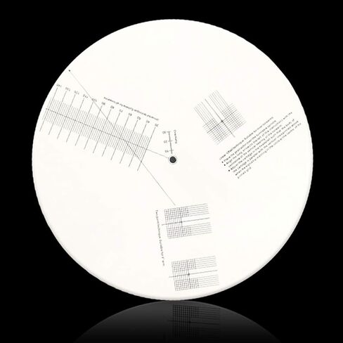 Turntable Cartridge Alignment Protractor Mat, Anti-sliding LP Vinyl Record Pickup Calibration Plate Distance Gauge Protractor Adjustment Tool Ruler for Turntable Accessor in Kuwait