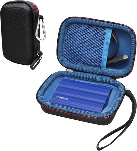 LTGEM Case for Samsung T7 Shield 1TB 2TB Portable SSD External Solid State Drive - Hard Protective Cover Storage Bag,Grey in Kuwait