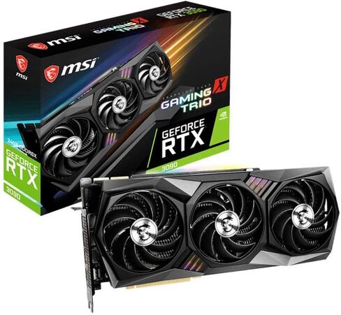 MSI Gaming GeForce RTX 3090 24GB GDRR6X 384-Bit HDMI/DP Nvlink Tri-Frozr 2 Ampere Architecture OC Graphics Card (RTX 3090 GAMING X TRIO 24G) (Renewed) in Saudi Arabia