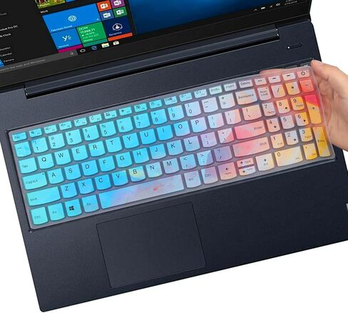 MUBUY Keyboard Cover for 2020 2019 New Lenovo IdeaPad 15.6" 17.3" 320 330 330s 340s 520 S540 720s 130 S145 L340 S340 V330 V130 Keyboard Protective Skin [with Numeric Keypad] -Black in Kuwait