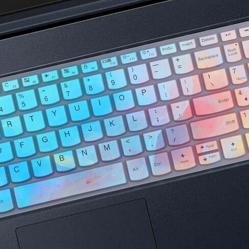 MUBUY Keyboard Cover for 2020 2019 New Lenovo IdeaPad 15.6" 17.3" 320 330 330s 340s 520 S540 720s 130 S145 L340 S340 V330 V130 Keyboard Protective Skin [with Numeric Keypad] -Black in Kuwait
