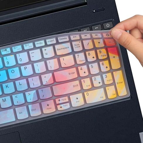 MUBUY Keyboard Cover for 2020 2019 New Lenovo IdeaPad 15.6" 17.3" 320 330 330s 340s 520 S540 720s 130 S145 L340 S340 V330 V130 Keyboard Protective Skin [with Numeric Keypad] -Black in Kuwait