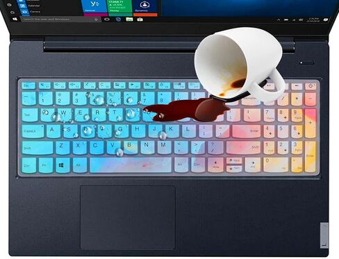 MUBUY Keyboard Cover for 2020 2019 New Lenovo IdeaPad 15.6" 17.3" 320 330 330s 340s 520 S540 720s 130 S145 L340 S340 V330 V130 Keyboard Protective Skin [with Numeric Keypad] -Black in Kuwait