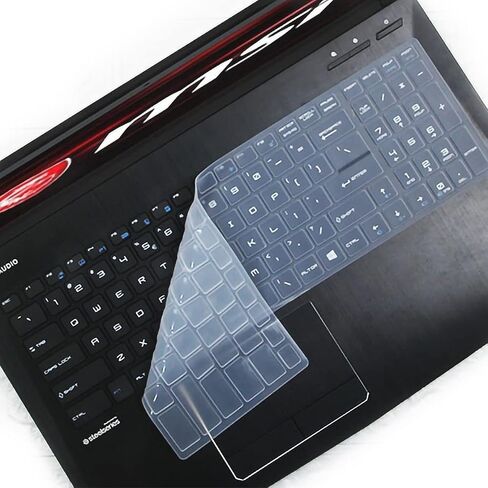 غطاء لوحة مفاتيح لـ MSI Raider GE76 GE75 GE63، MSI Stealth GS76 GS75، MSI Vector/Leopard GP76 GP75، MSI Katana GF75، MSI Titan GT76، MSI Pulse GL75 GL65 15.6 17.3 لوحة مفاتيح كمبيوتر محمول للألعاب MSI - شفاف in Kuwait