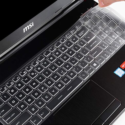 غطاء لوحة مفاتيح لـ MSI Raider GE76 GE75 GE63، MSI Stealth GS76 GS75، MSI Vector/Leopard GP76 GP75، MSI Katana GF75، MSI Titan GT76، MSI Pulse GL75 GL65 15.6 17.3 لوحة مفاتيح كمبيوتر محمول للألعاب MSI - شفاف in Kuwait