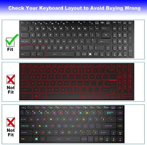 غطاء لوحة مفاتيح لـ MSI Raider GE76 GE75 GE63، MSI Stealth GS76 GS75، MSI Vector/Leopard GP76 GP75، MSI Katana GF75، MSI Titan GT76، MSI Pulse GL75 GL65 15.6 17.3 لوحة مفاتيح كمبيوتر محمول للألعاب MSI - شفاف in Kuwait