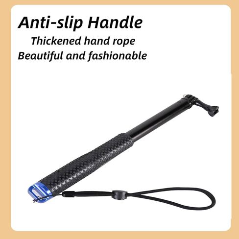 Hoffnugshween 19 بوصة قابلة للتمديد عصا سيلفي الكاميرا العائمة مجموعة إكسسوارات مقاومة للماء محمولة قابلة للتعديل من الألومنيوم تلسكوبي القطب ملحقات Monopod متوافقة مع Gopro Hero 10 9 8 7 6 5 AKASO SJCAM in Kuwait