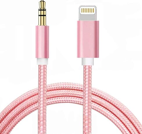 سلك Aux لهاتف iPhone، كابل صوت Lightning إلى 3.5 مم لهاتف iPhone 13 12 11 XS XR X 8 7 6 iPad iPod إلى السيارة/ستيريو المنزل/سماعة الرأس/مكبر الصوت، محول مقبس سماعة رأس معتمد من Apple MFi (أبيض) in Kuwait