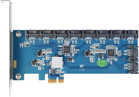 ريفو بطاقة ساتا بمنفذ PCI-e X1 بـ10 منافذ، مع 10 كيبلات ساتا، شريحة ثلاثية/ بطاقة محول ساتا 3.0 6 جيجابايت في الثانية لشيا كوين، تدعم 10 اجهزة ساتا 3.0، (تعدين هارد ديسك in Kuwait