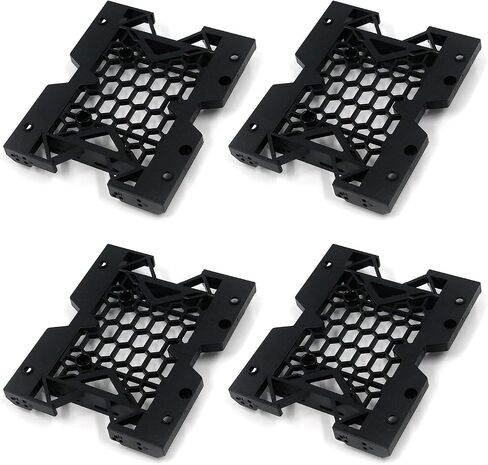 Quluxe 2.5'' or 3.5'' to 5.25'' SSD HDD Mounting Bracket, Internal Hard Disk Drive Bays Holder Adapter for PC with Screws (Pack of 4) in Saudi Arabia