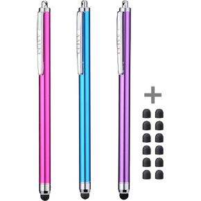 Stylus Pens for Touch Screens iPad iPhone Kindle Fire (Pink/Purple/Aqua Blue) in Kuwait