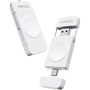 شاحن ساعة محمول لساعة سامسونج جالاكسي 6/5 - شاحن ساعة انبوليز USB C وUSB A [OTG] لساعة جالاكسي ووتش، شاحن لاسلكي مغناطيسي لساعة جالاكسي 4/4 كلاسيك/3/جالاكسي اكتيف 2 (ابيض) in Kuwait