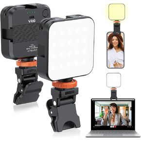 VRIG FD54 LED مصباح فيديو على الكاميرا، مصابيح كاميرا LED صغيرة قابلة لإعادة الشحن 2000 مللي أمبير في الساعة، CRI95+ قابلة للتعتيم 2500-7500K إضاءة فائقة السطوع للصور والفيديو in Kuwait