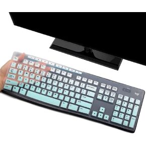 Keyboard Cover Skin Protector for Logitech MK295 MK275 MK270 Wireless Keyboard, Logitech K200 K260 K270 K275 K295 MK200 MK260 Ultra Thin Desktop PC Silicone Keyboard Cover-Colorful in Saudi Arabia