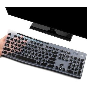 Keyboard Cover Skin Protector for Logitech MK295 MK275 MK270 Wireless Keyboard, Logitech K200 K260 K270 K275 K295 MK200 MK260 Ultra Thin Desktop PC Silicone Keyboard Cover-Colorful in Kuwait