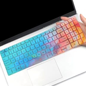 Keyboard Cover for 15.6" Dell Inspiron 15 3000 5000 7000 3510 3511 3515 3525 3530 3535 5510 5515 5518 7510, Inspiron 16 7610, Vostro 15 3510 5510 5515, Latitude 3520, (Not Fit Dell G5 G15) -Black