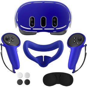 ملحقات DUXICEPIN لـ Meta Quest 3، غطاء حماية من السيليكون لـ Oculus Quest 3، غطاء غطاء متضمن، غطاء للوجه، غطاء مقبض وحدة التحكم، غطاء العدسة، أغطية عصا التحكم زوجان (ليس لقاعدة الشحن) in Kuwait