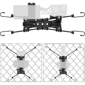 Upgraded Aluminum Fence Mount - iPhone Fence Mount Compatible with GoPro11 10 9 8 7, Phone, Mevo Start and Other Action Cameras for Softball,Tennis, Baseball, Football,Net/Chain Link Games Recording
