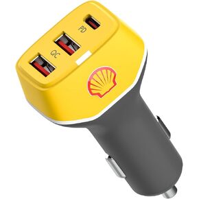 Shell Car Charger USB C, 63W 3 Port iPhone Car Charger Fast Charging,45W PD USB C for iPhone 13 /Pro/Max/Mini, iPad Pro/Air/Mini, MacBook Air/Pro, Google Pixel, Tablets, GPS. in Kuwait