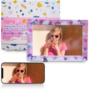 BEMI Frame with FRAMEO App 10.1 Inch Smart WiFi Kids Digital Photo Frame Pink 1280x800 IPS LCD Touch Screen, Built in 16GB Memory, Share Moments Instantly via Frameo App in Kuwait