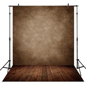 Allenjoy 5x7ft Soft Fabric Brown Wall with Wooden Floor Photography Backdrop Newborn Baby Photoshoot Abstract Portraits Photo Photographer Background Props in Saudi Arabia