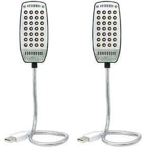 V TELESKY 2Pcs 10 Light Beads USB LED Light Flexible Gooseneck Lamp withfor Notebook Laptop, Desktop, PC and MAC Computer Keyboard (Black) in Kuwait
