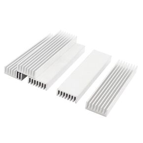 Nxtop 5 قطع الألومنيوم المشتت الحراري وحدة التبريد زعنفة 100x25x10mm لهجة فضية in Saudi Arabia