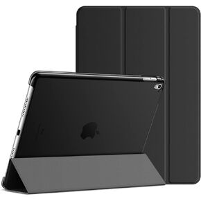 حافظة JETech لجهاز iPad Pro 9.7 بوصة 2016 (الطراز القديم)، غطاء خلفي صلب بحامل نحيف مع تنبيه/غفو تلقائي (أسود)