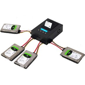 EZ Dupe HD Pal Pro 1 to 3 Hard Drive Duplicator 36GB/Min & Analysis Lab - Deluxe Kit with Rugged Protective Case - SATA & IDE PATA 3.5" & 2.5" HDD/SSD Storage Backup - DM-HS3-4H3BP(D) in Kuwait